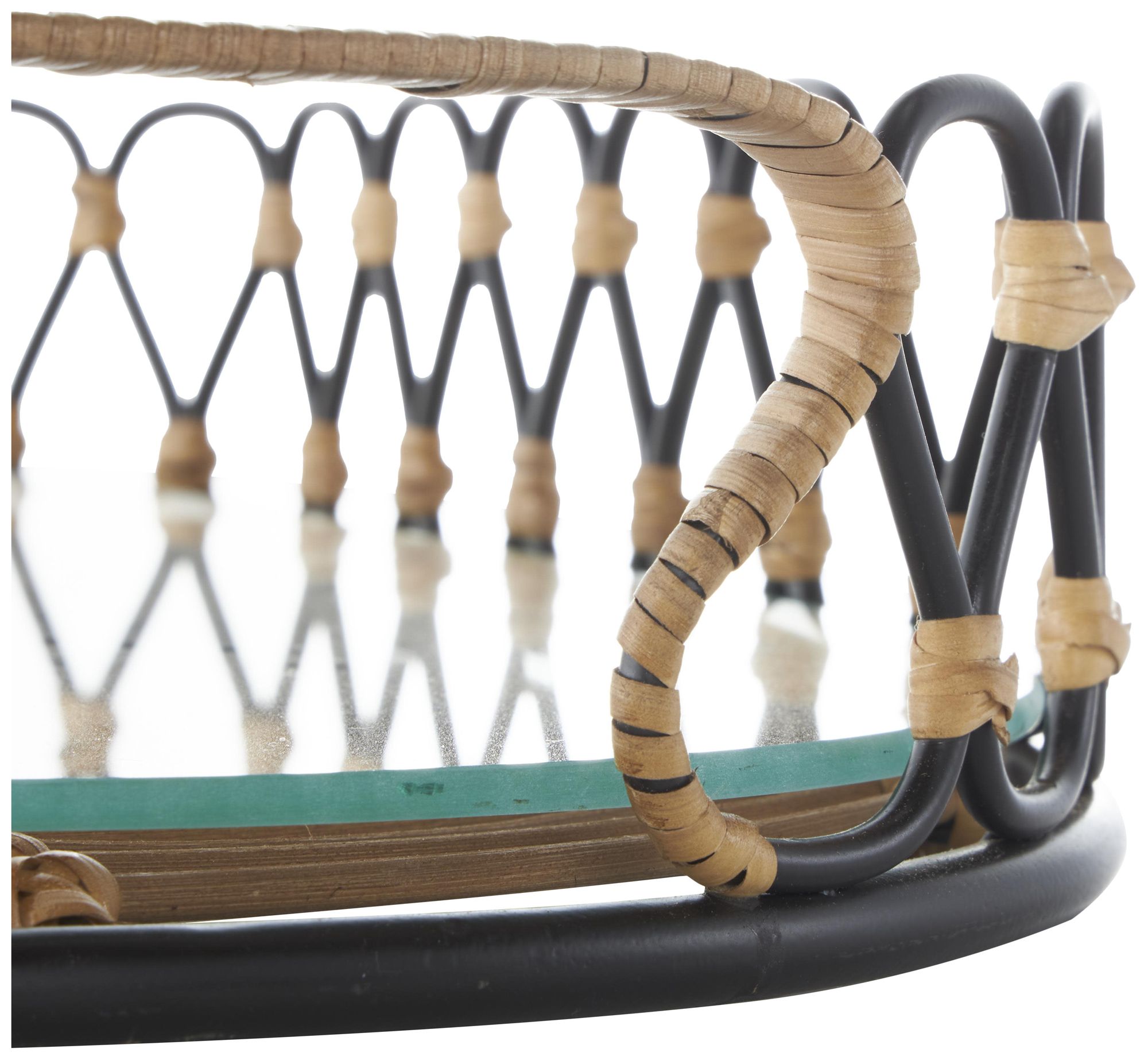 Image 4 Black Metal Industrial Tray, 22" x 12" x 4" more views