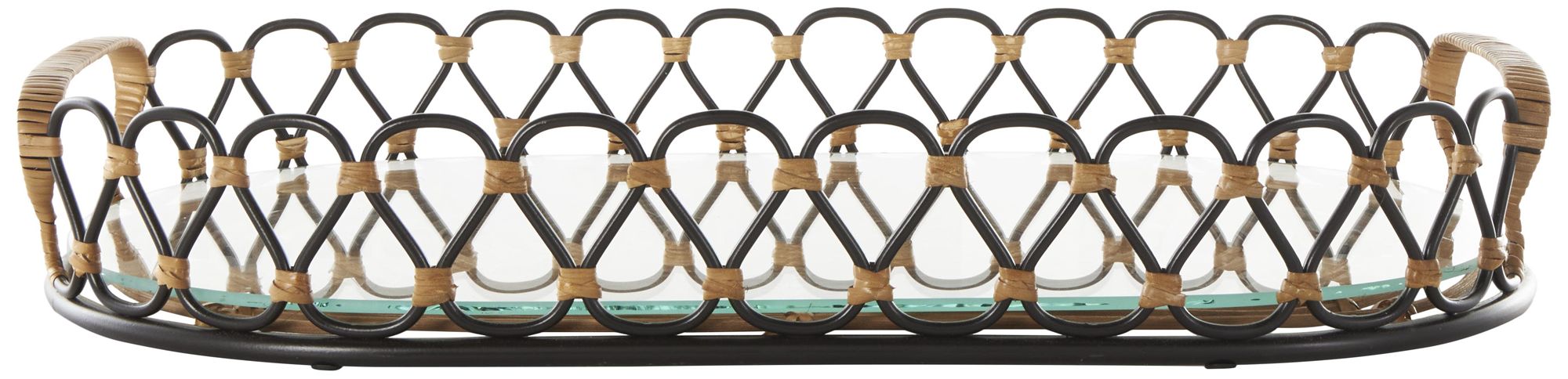 Image 5 Black Metal Industrial Tray, 22" x 12" x 4" more views