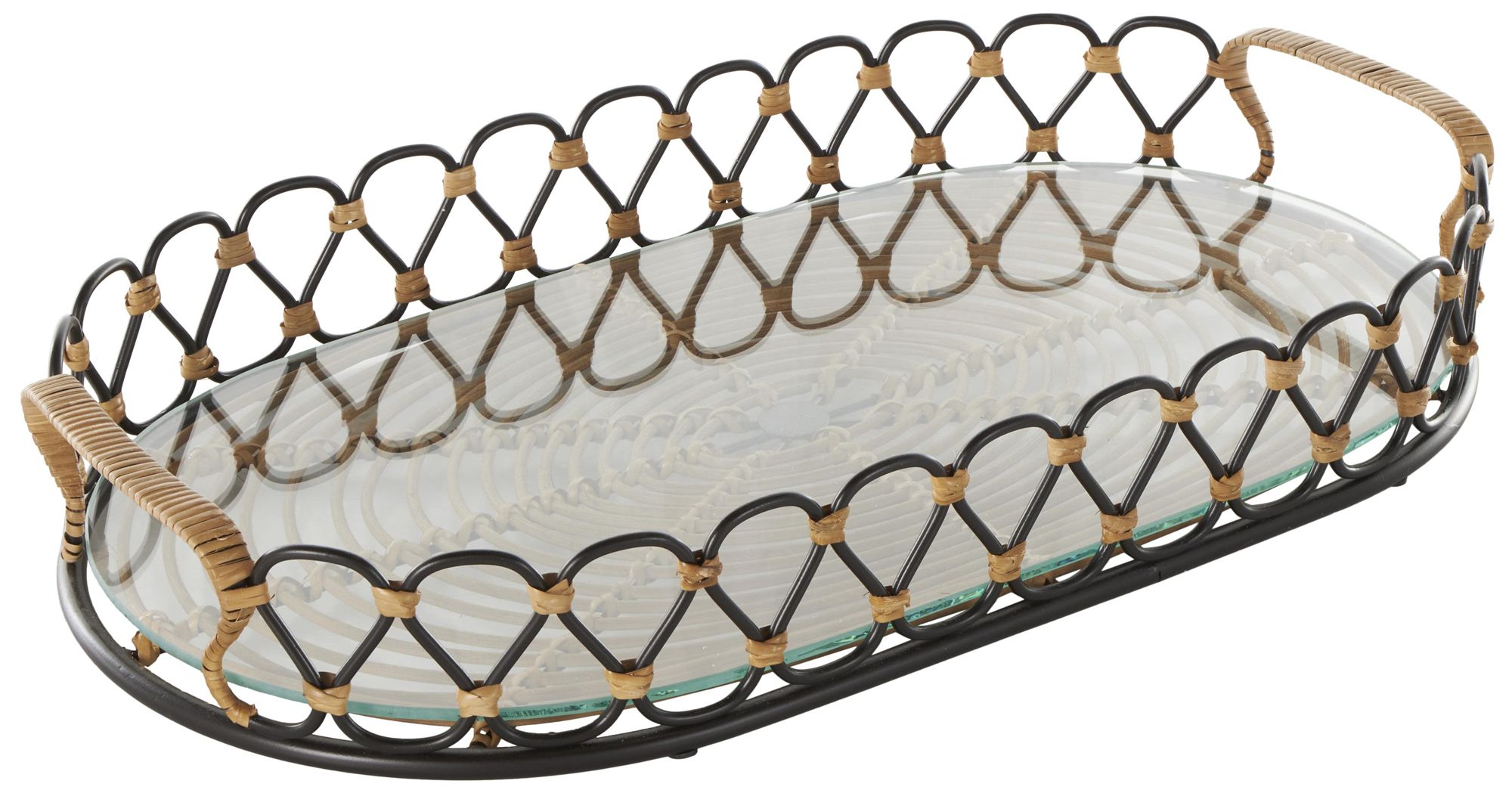 Image 6 Black Metal Industrial Tray, 22" x 12" x 4" more views