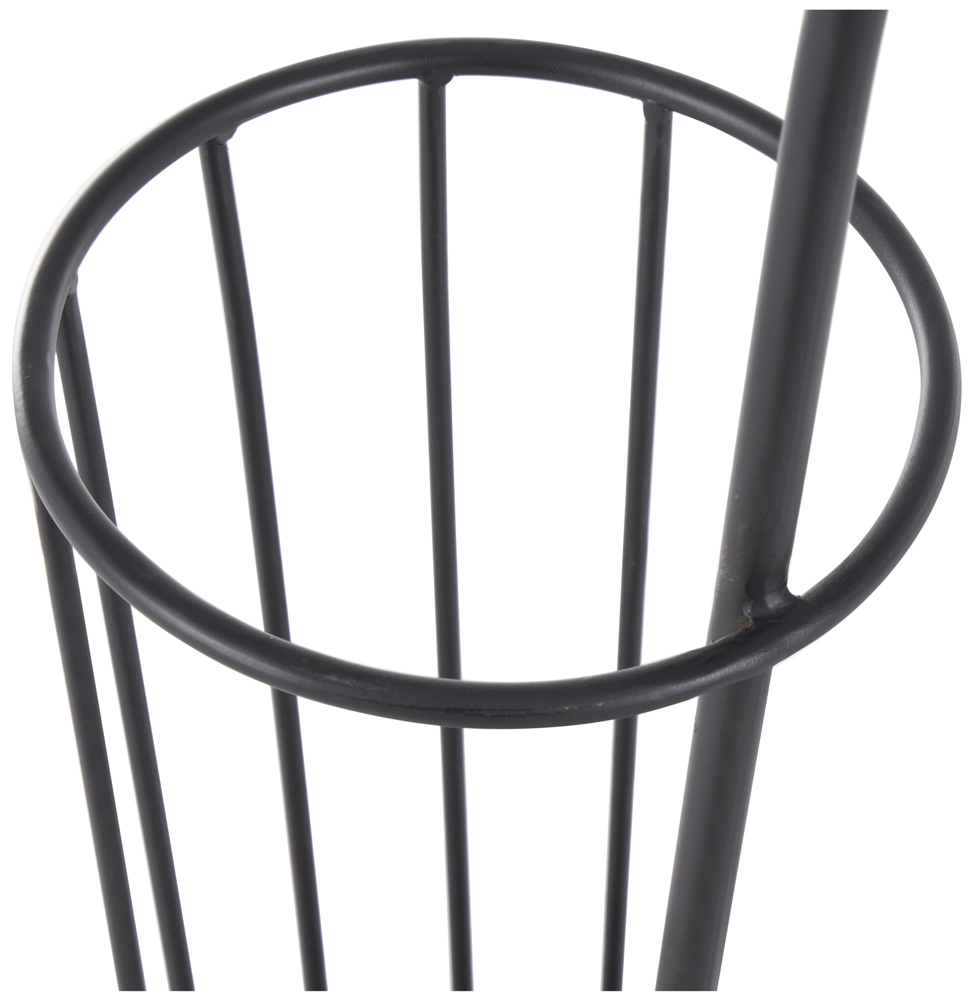 Image 3 Black Metal Industrial Umbrella Stand, 13" x 8" x 27" more views