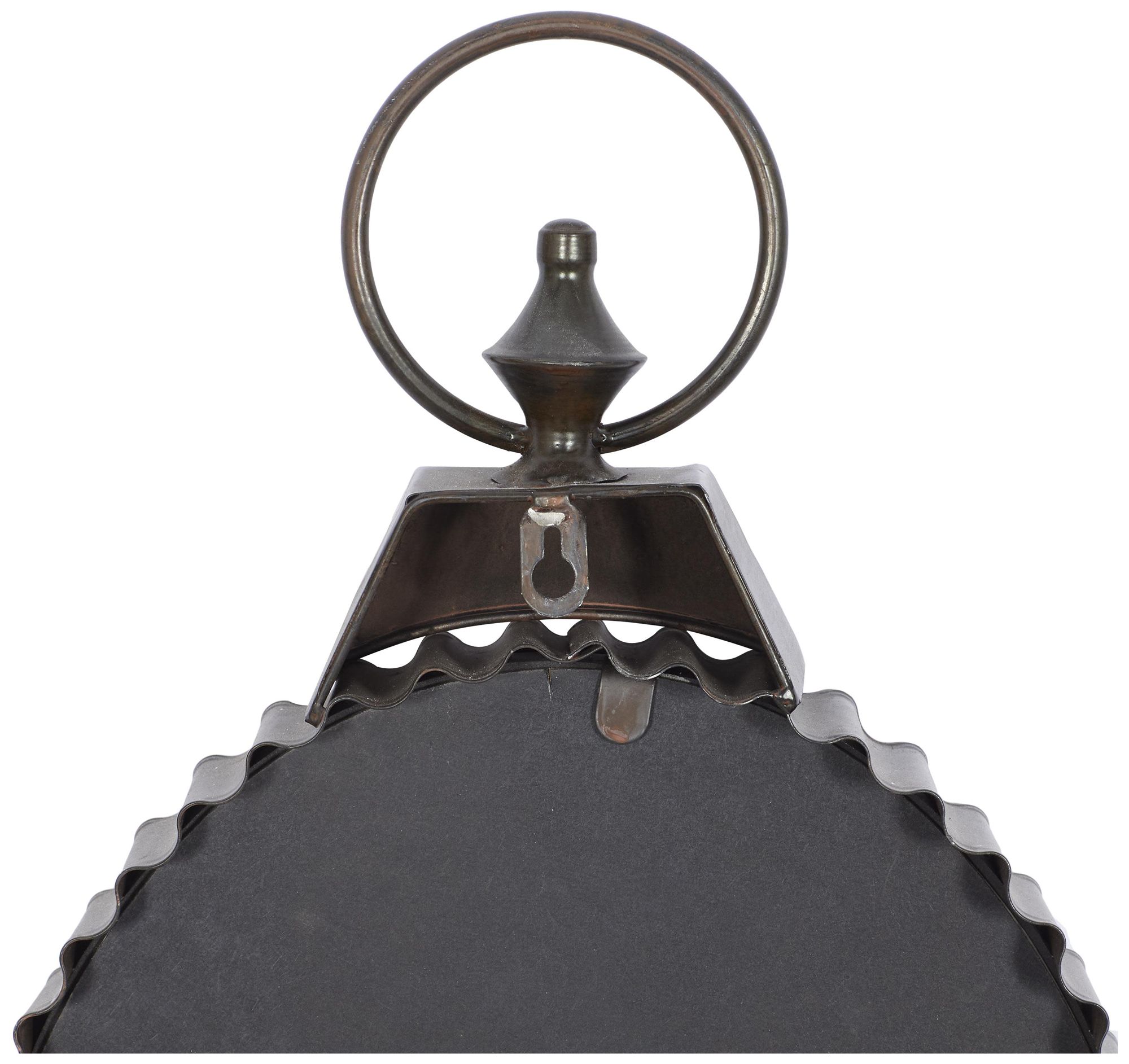 Image 5 Black Metal Industrial Wall Clock, 12" x 3" x 21" more views