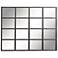 Black Metal Industrial Wall Mirror, 35" x 1" x 45"