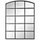 Black Metal Industrial Wall Mirror, 36" x 1" x 48"