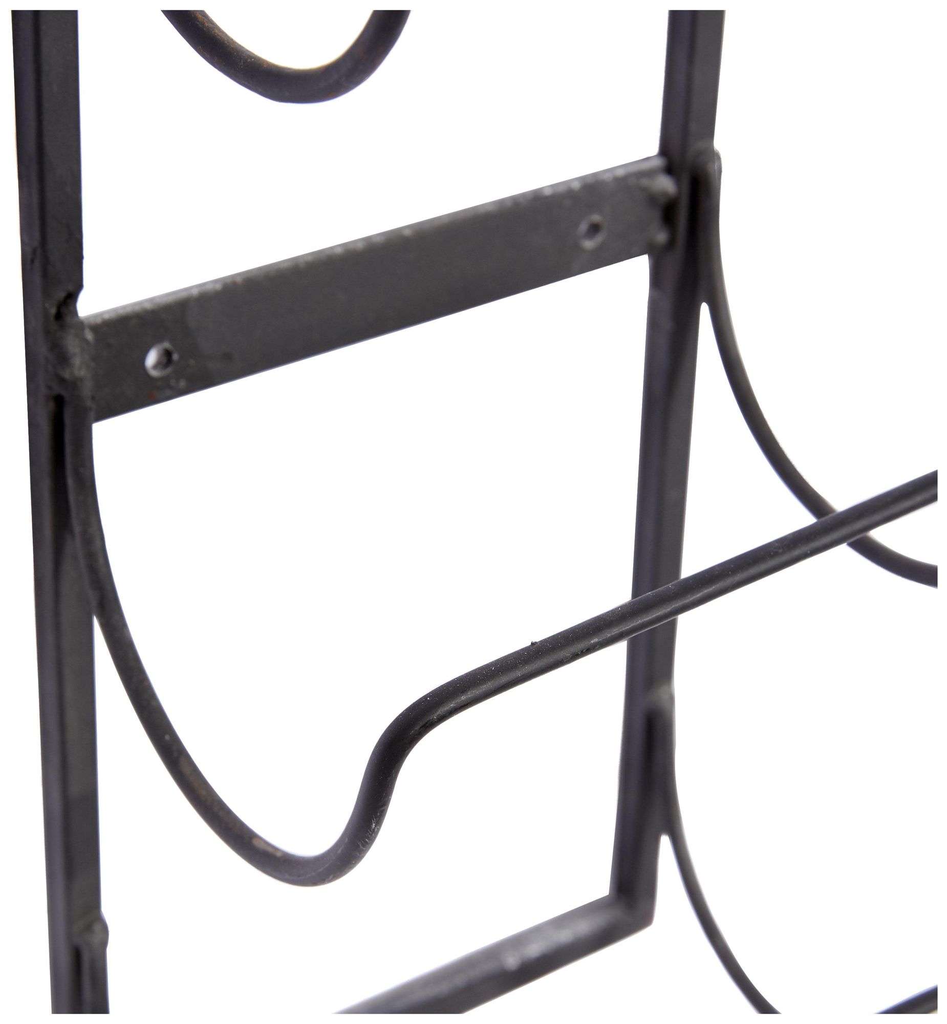 Image 3 Black Metal Industrial Wall Wine Rack, 6" x 5" x 25" more views