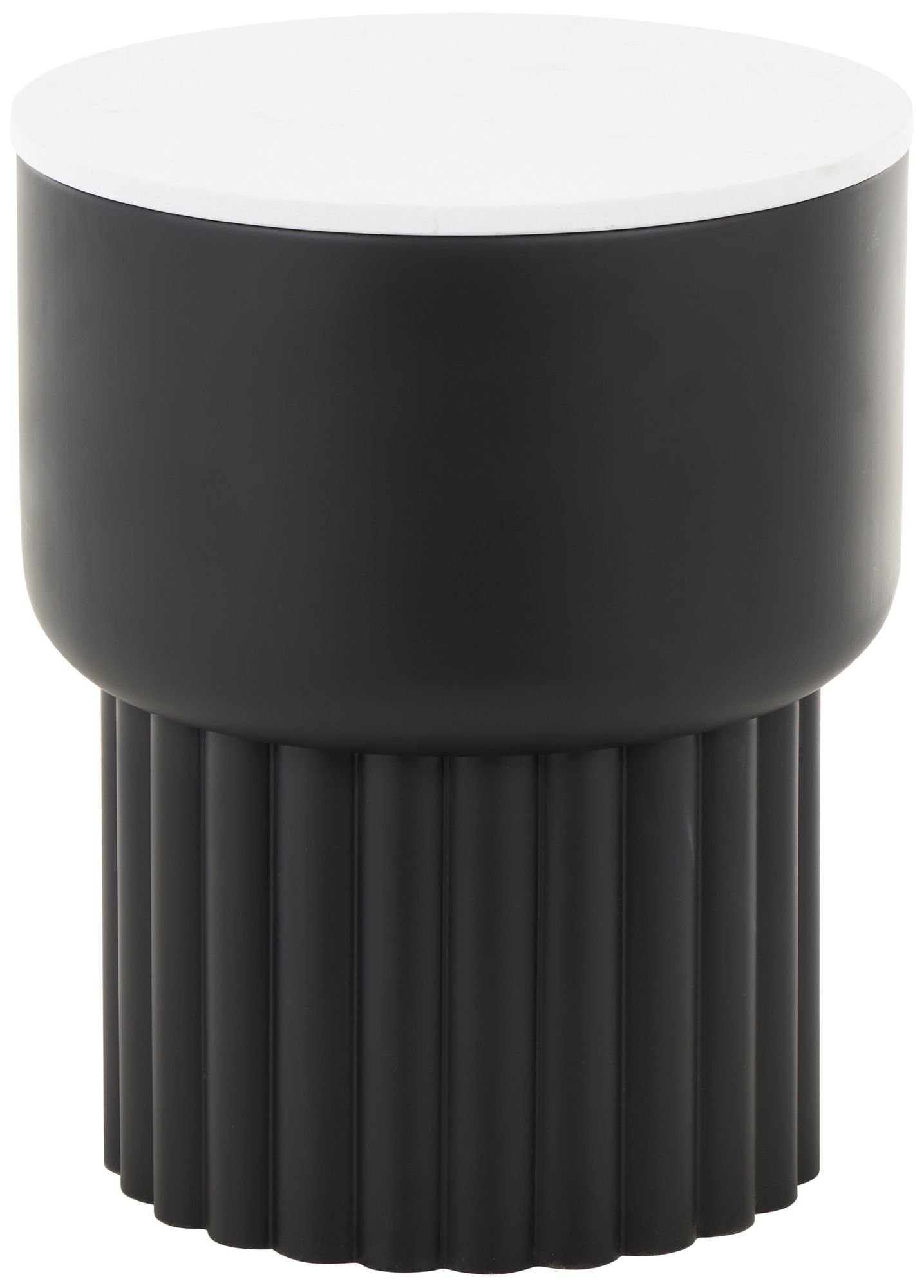 Image 2 Black Metal Modern Accent Table, 15" x 15" x 19"