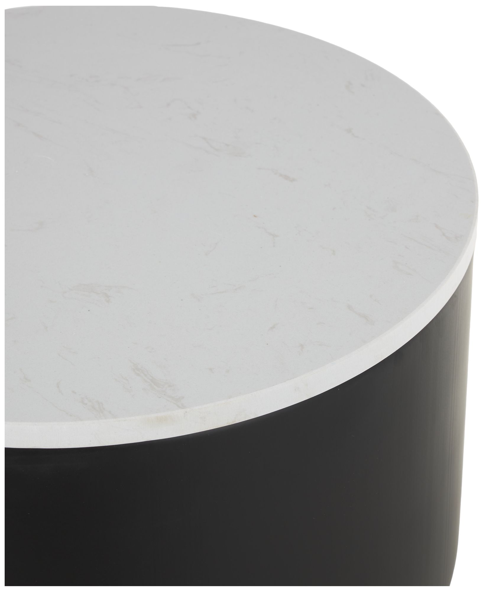 Image 3 Black Metal Modern Accent Table, 15" x 15" x 19" more views