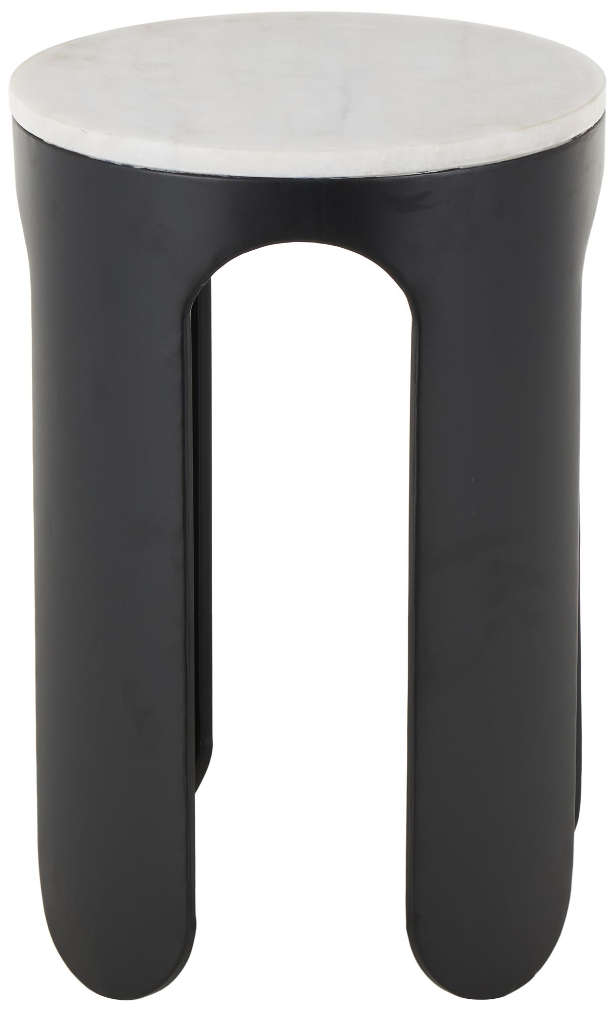 Image 5 Black Metal Modern Accent Table, 15" x 15" x 23" more views