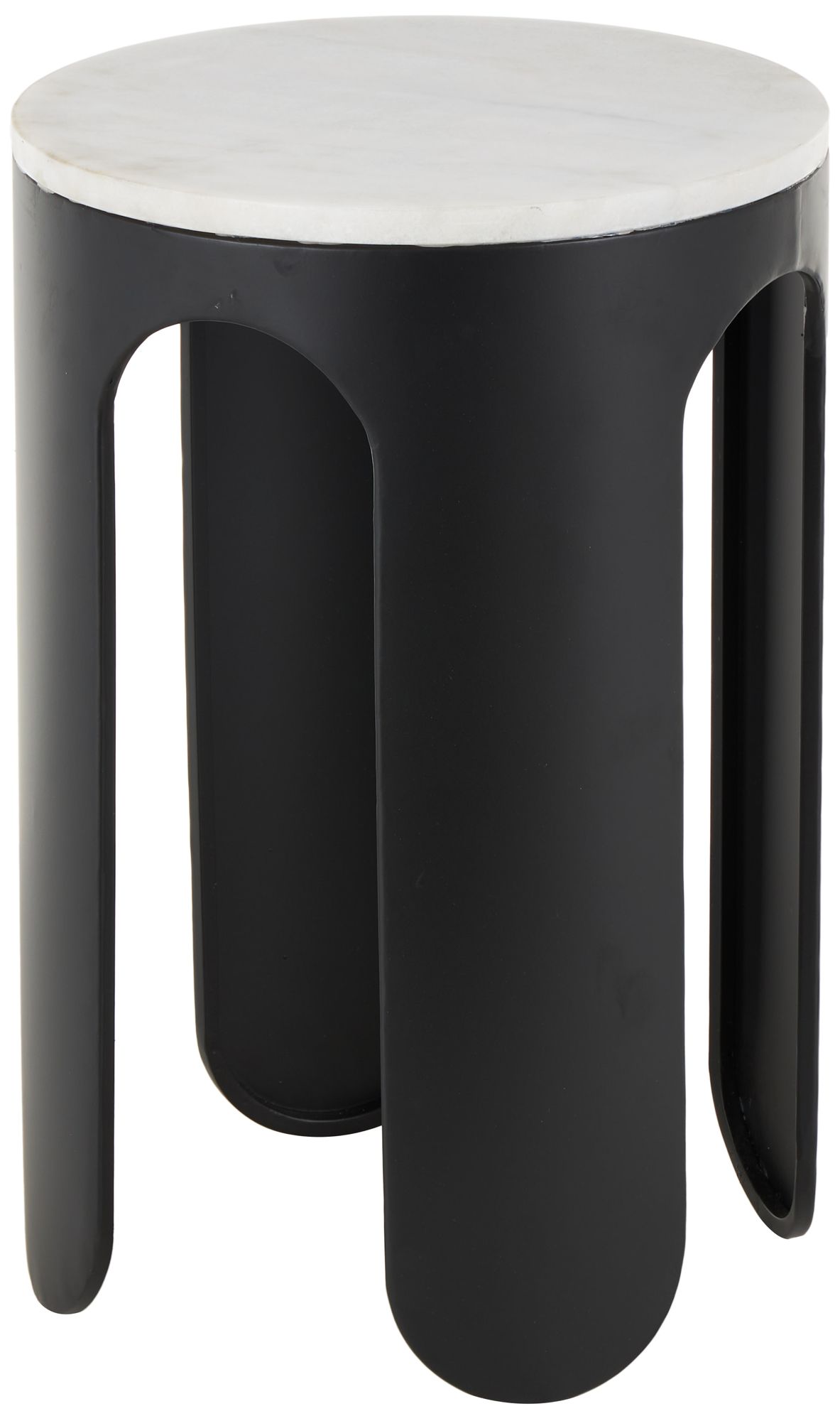 Image 6 Black Metal Modern Accent Table, 15" x 15" x 23" more views