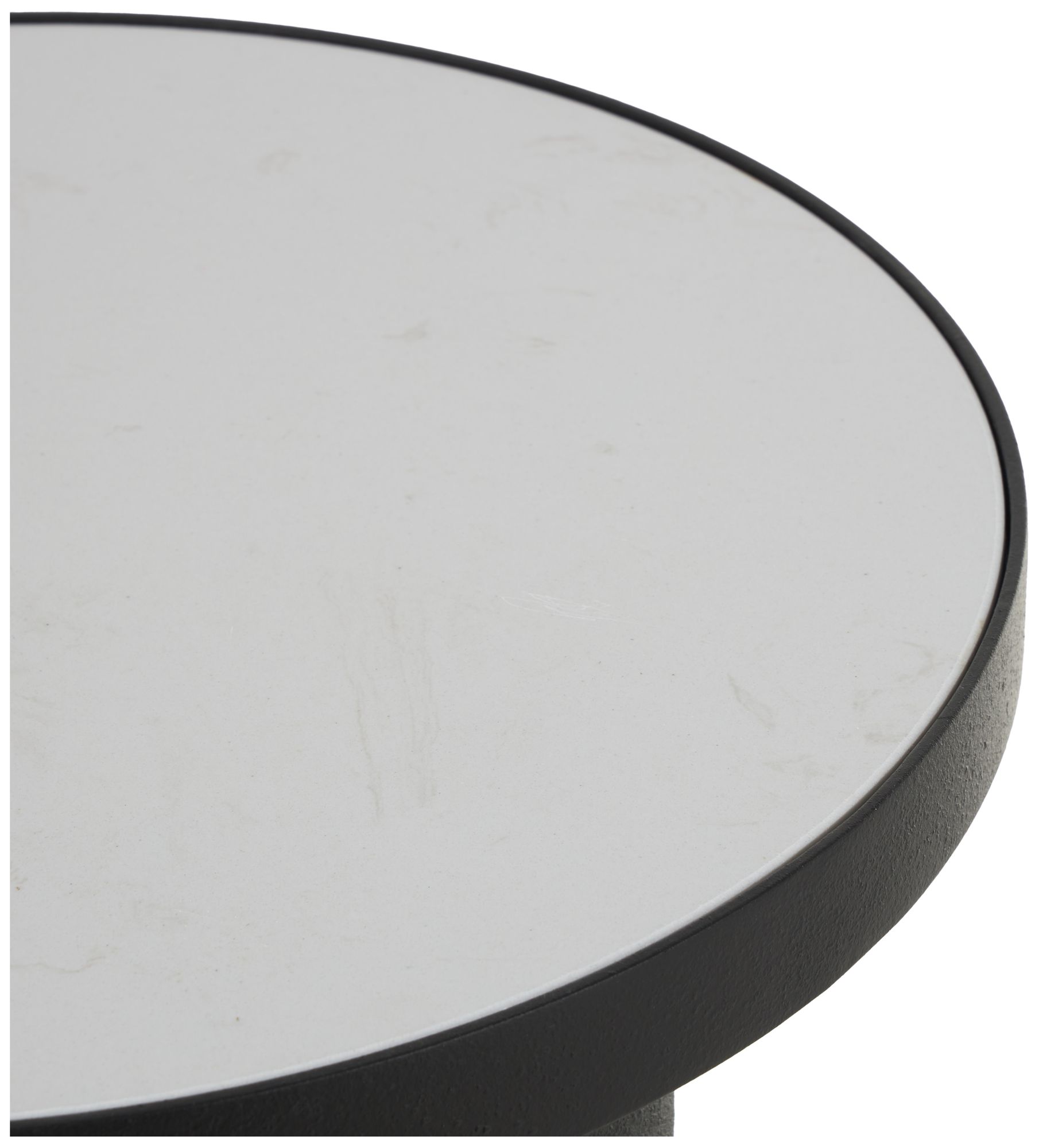 Image 3 Black Metal Modern Accent Table, 16" x 16" x 20" more views