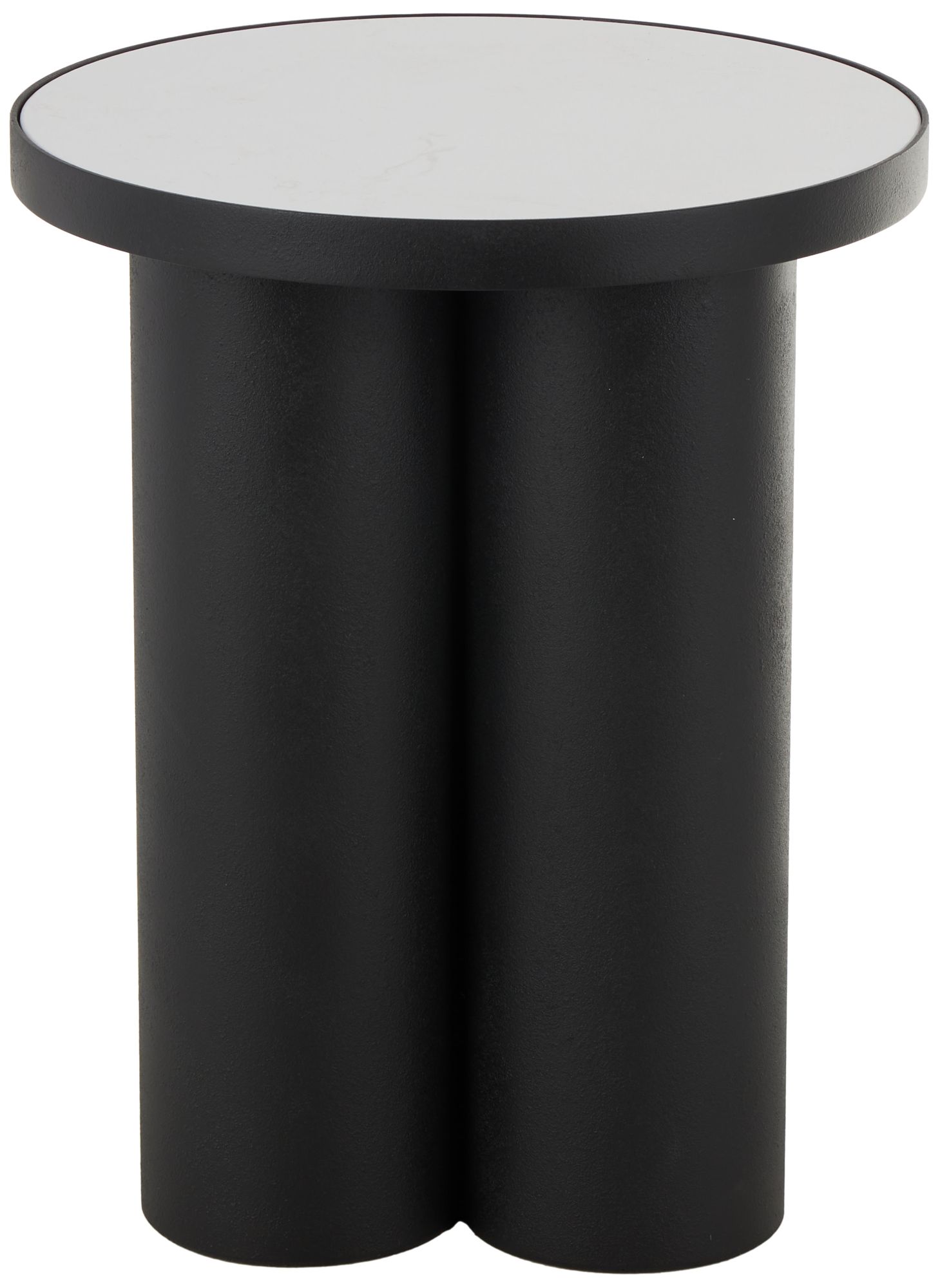 Image 5 Black Metal Modern Accent Table, 16" x 16" x 20" more views