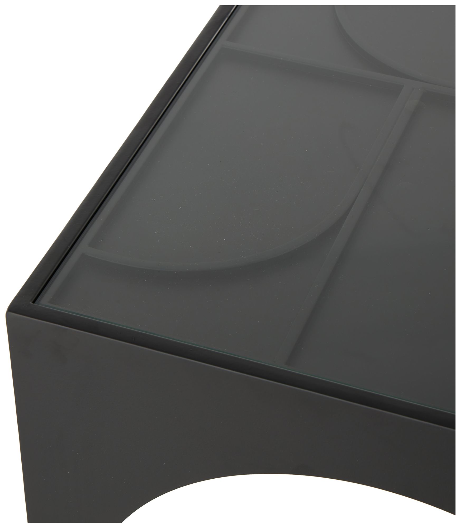 Image 4 Black Metal Modern Accent Table, 18" x 18" x 22" more views