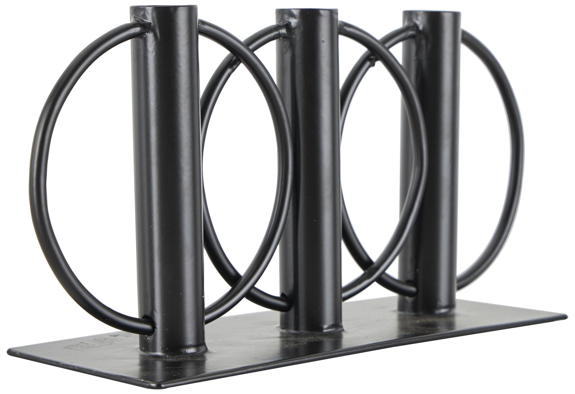 Image 7 Black Metal Modern Candelabra, 11" x 3" x 5" more views