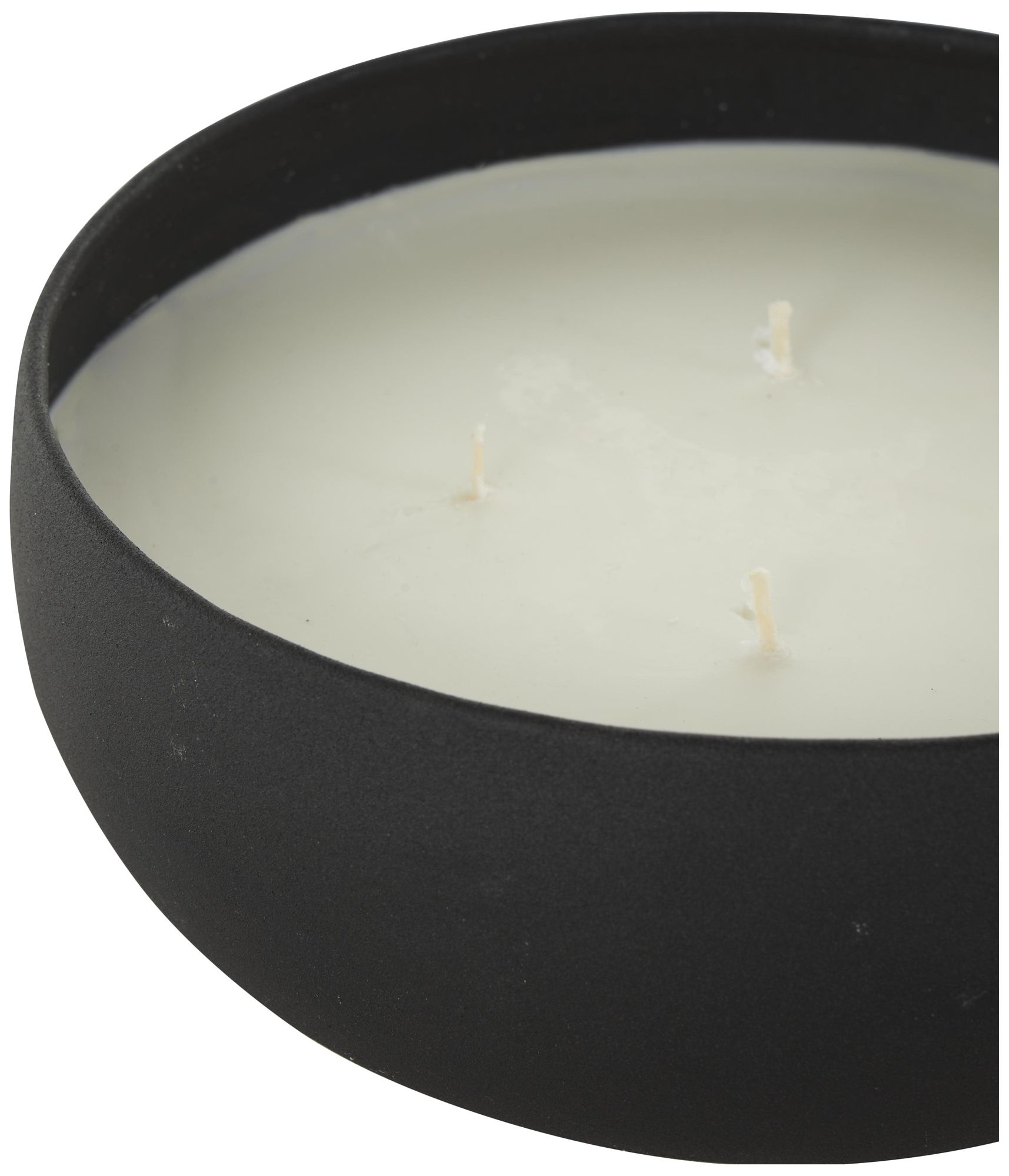 Image 3 Black Metal Modern Candle, 7" x 7" x 3" more views