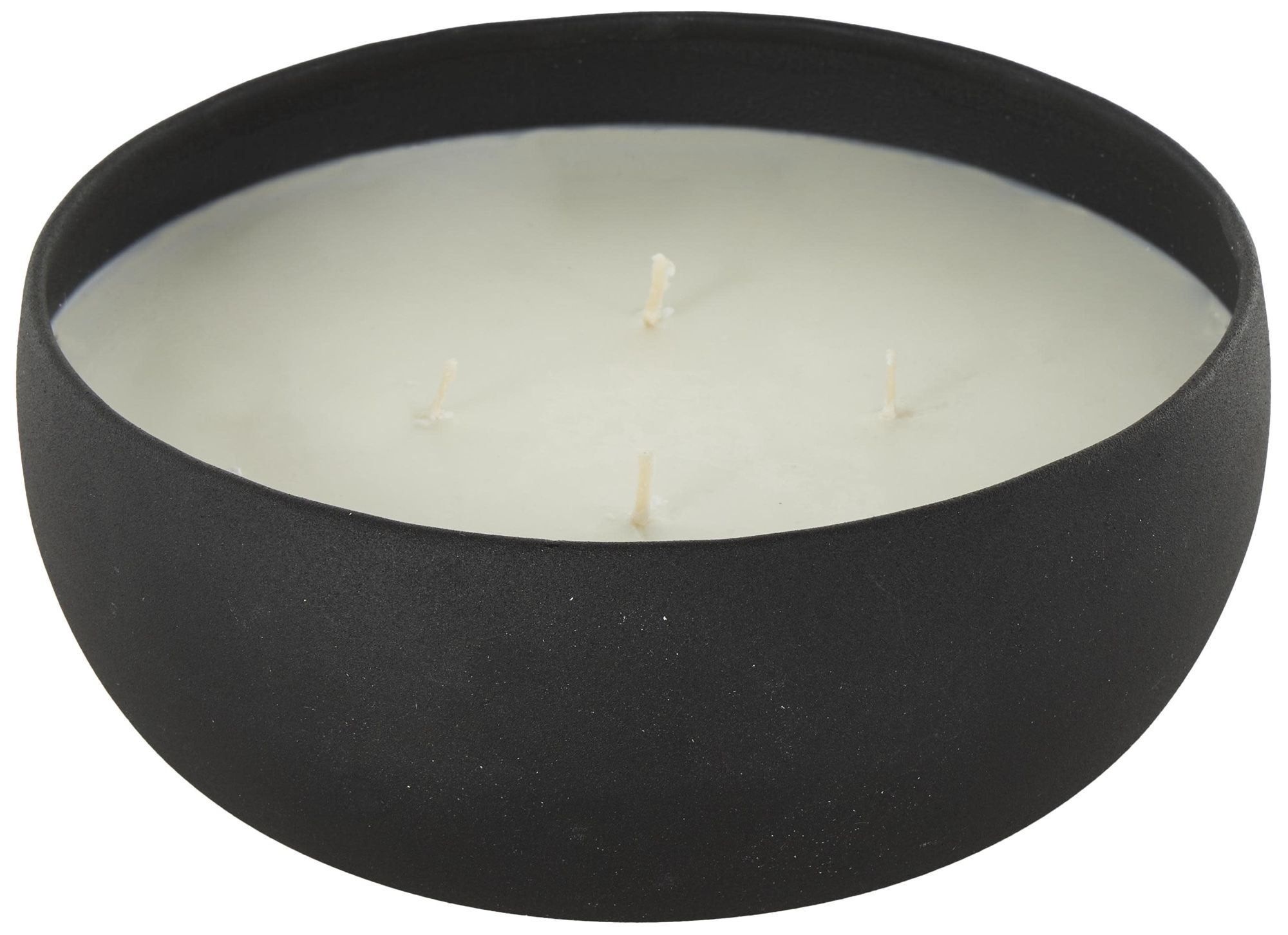 Image 5 Black Metal Modern Candle, 7" x 7" x 3" more views