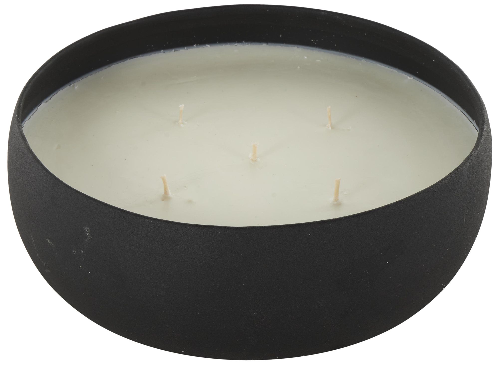 Image 2 Black Metal Modern Candle, 9" x 9" x 3"