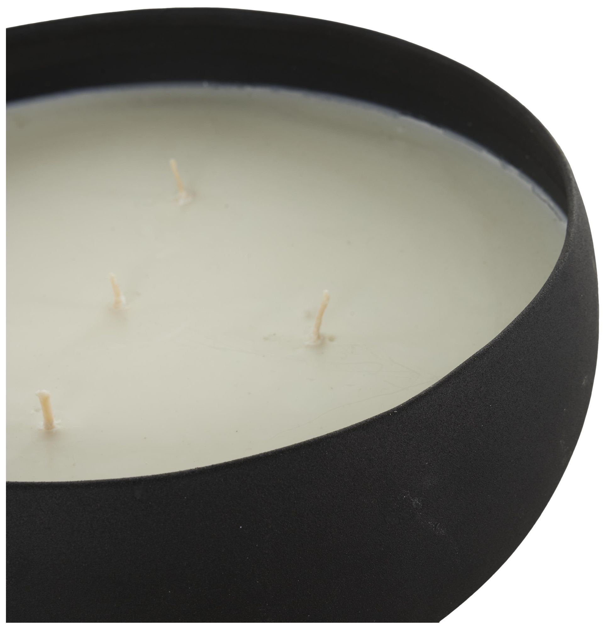 Image 3 Black Metal Modern Candle, 9" x 9" x 3" more views