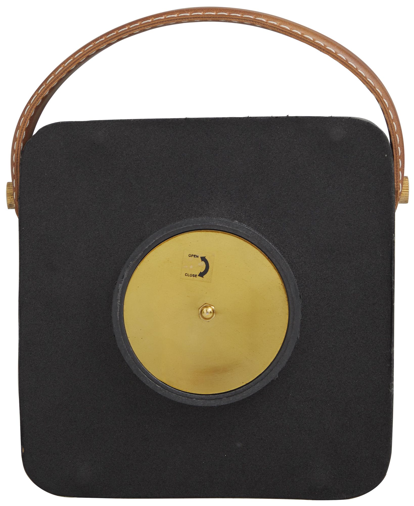 Image 4 Black Metal Modern Clock, 7" x 3" x 8" more views