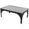 Black Metal Modern Coffee Table, 42" x 26" x 17"