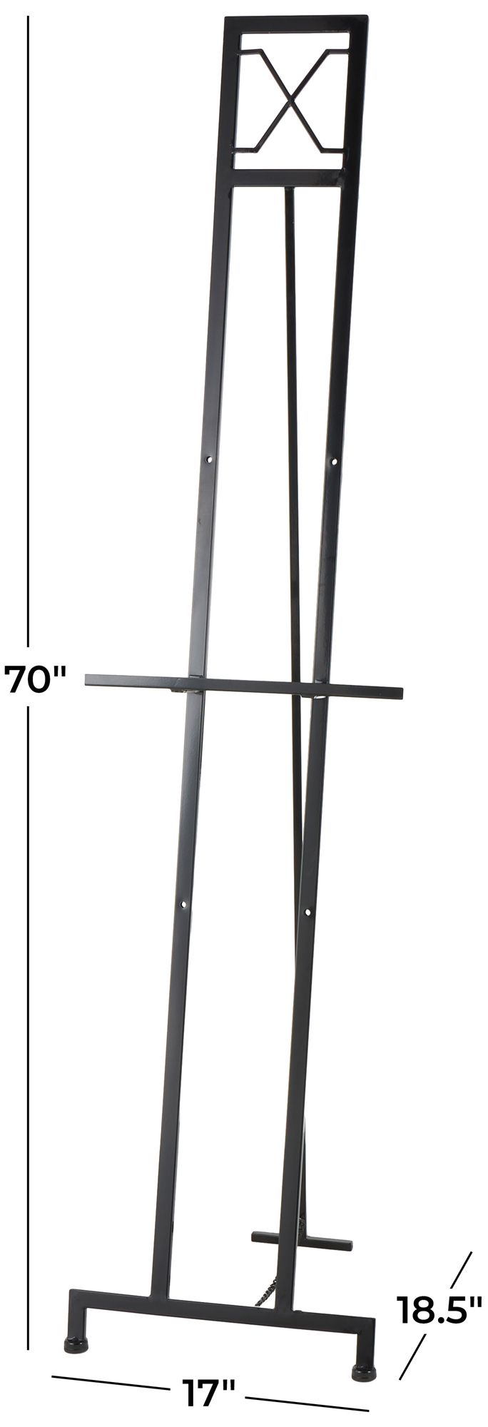 Image 7 Black Metal Modern Easel, 17" x 19" x 70" more views