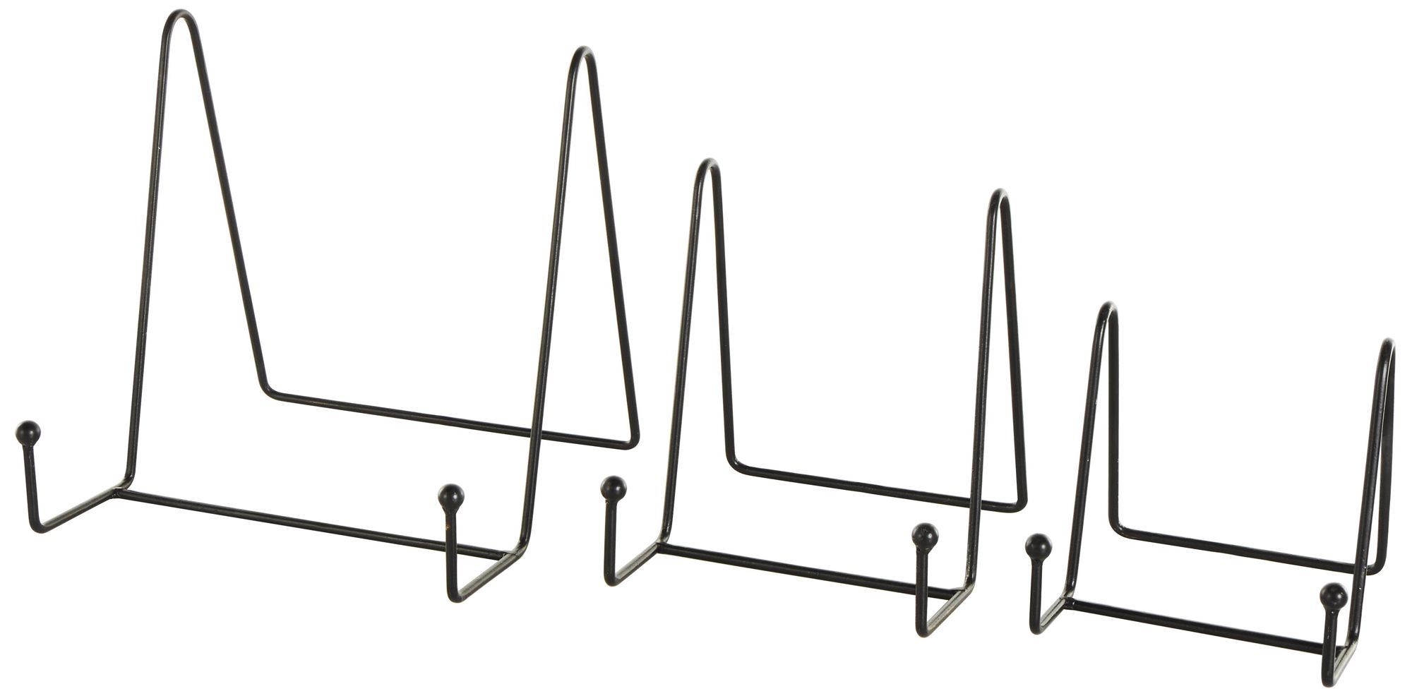 Image 2 Black Metal Modern Easel, S/3 10", 8", 6"H