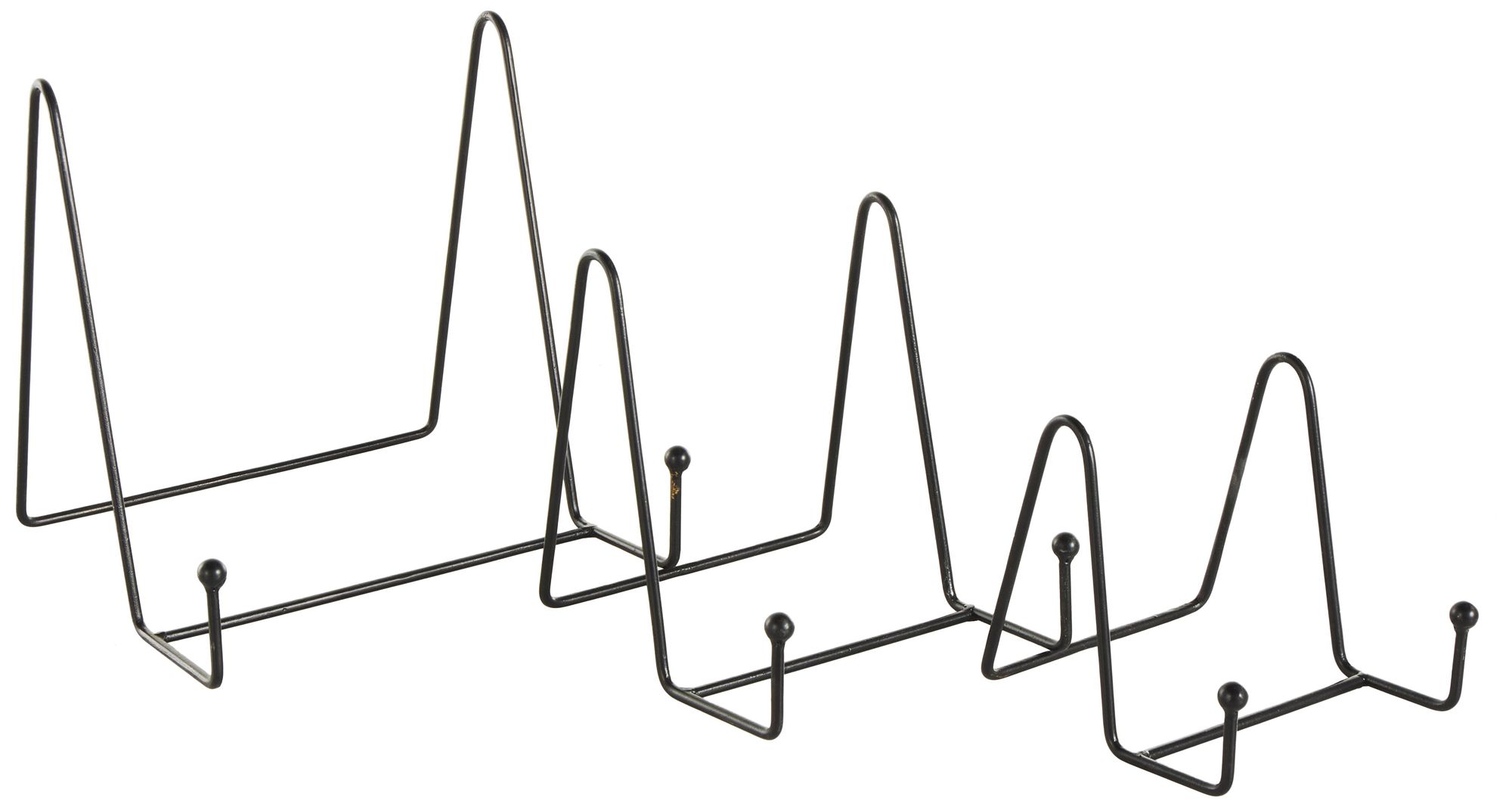 Image 6 Black Metal Modern Easel, S/3 10", 8", 6"H more views