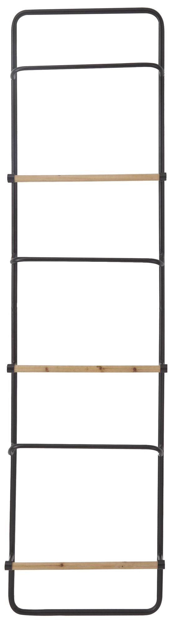Image 2 Black Metal Modern Ladder, 18" x 4" x 70"