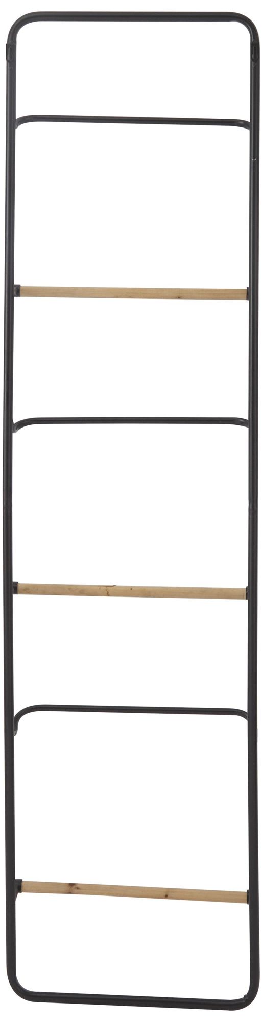Image 4 Black Metal Modern Ladder, 18" x 4" x 70" more views