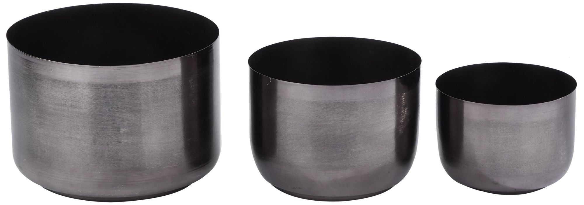 Image 5 Black Metal Modern Planter, S/3 9", 7", 6"H more views