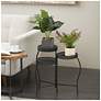1_Black Metal Modern Plantstand, 17" x 17" x 20"