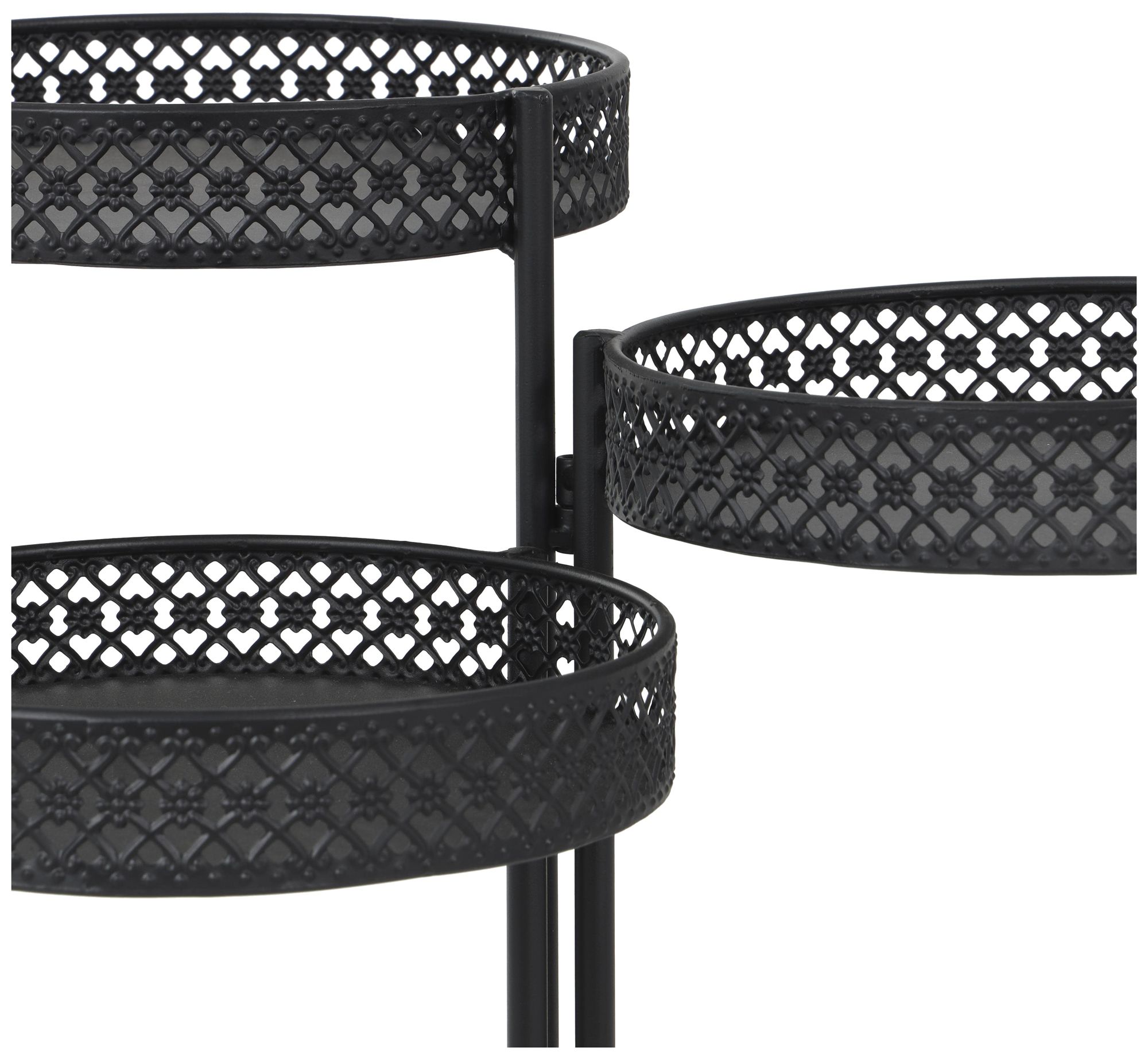 Image 3 Black Metal Modern Plantstand, 17" x 17" x 20" more views