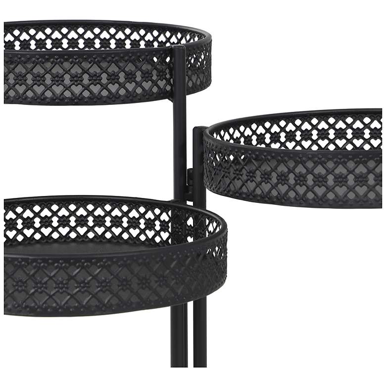 Image 3 Black Metal Modern Plantstand, 17" x 17" x 20" more views