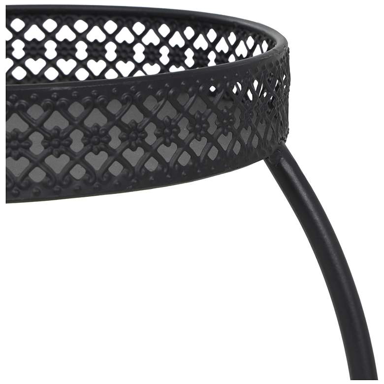 Image 4 Black Metal Modern Plantstand, 17" x 17" x 20" more views