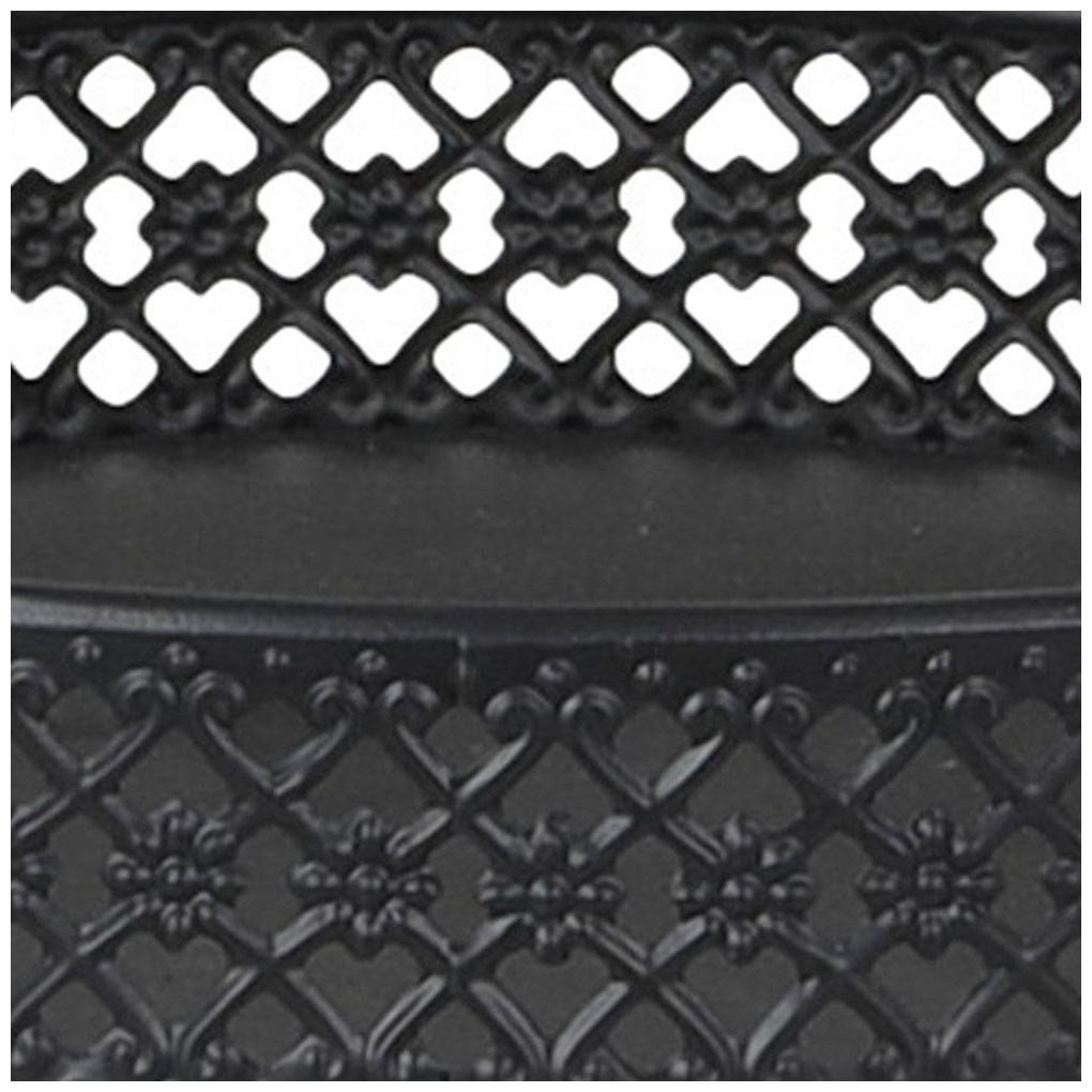 Black Metal Modern Plantstand, 17" x 17" x 20"