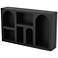 Black Metal Modern Shelving Unit, 47" x 10" x 30"