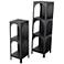 Black Metal Modern Shelving Unit, S/2 47", 33"H