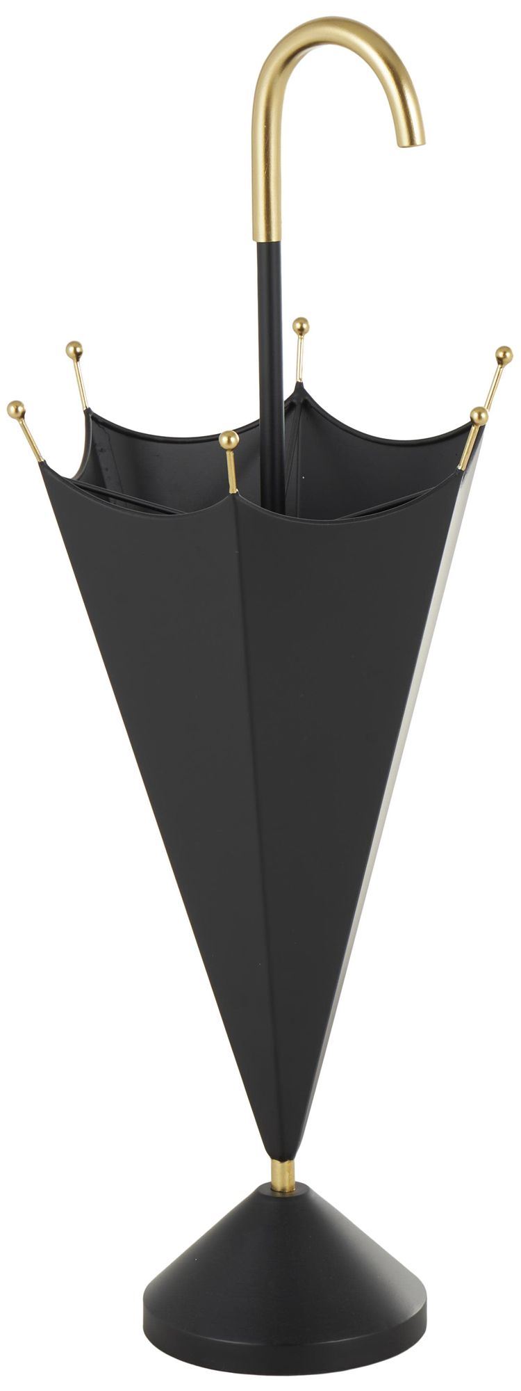 Image 2 Black Metal Modern Umbrella Stand, 11" x 10" x 28"