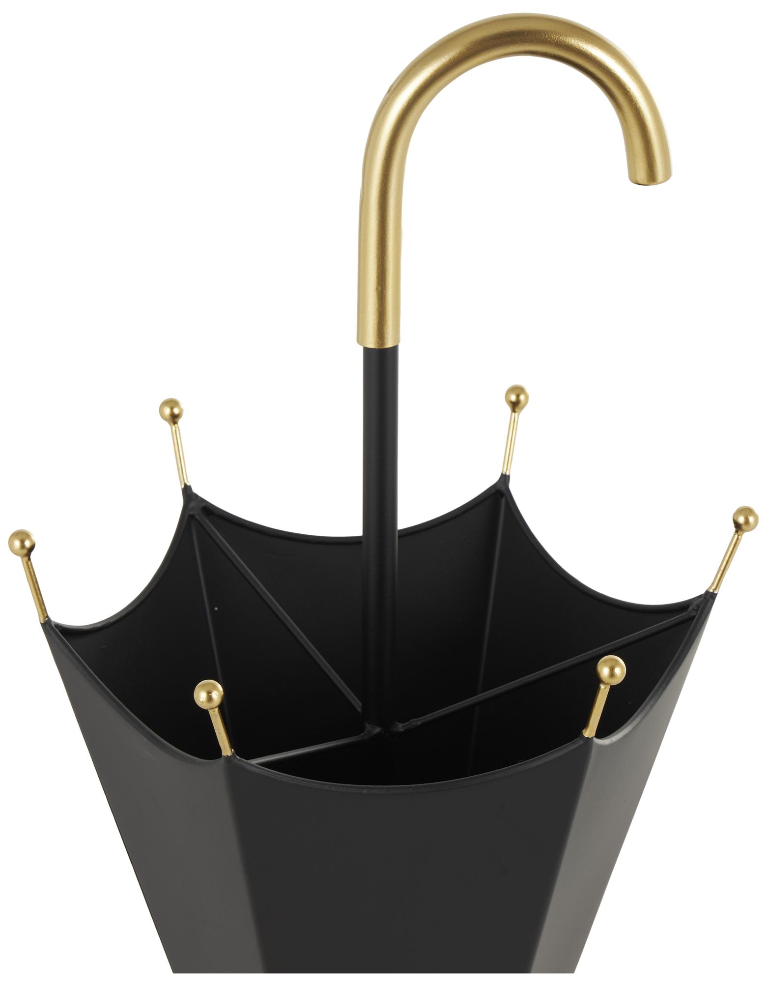 Image 4 Black Metal Modern Umbrella Stand, 11" x 10" x 28" more views