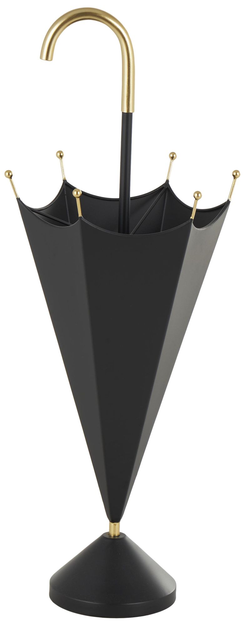 Image 5 Black Metal Modern Umbrella Stand, 11" x 10" x 28" more views