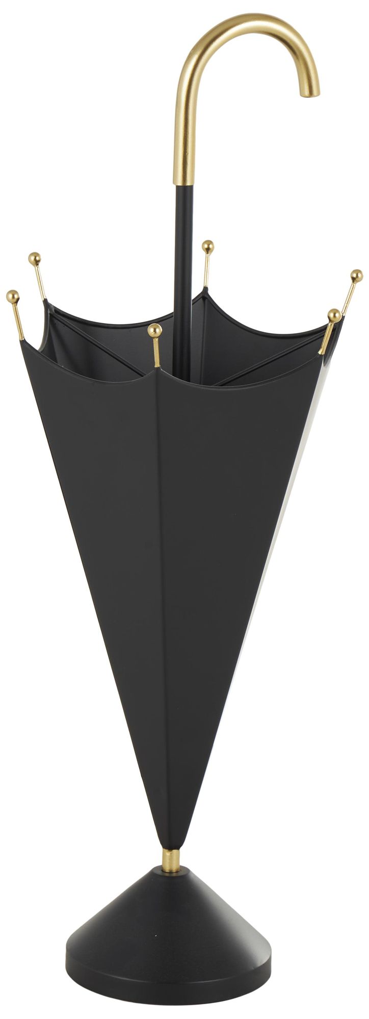 Image 6 Black Metal Modern Umbrella Stand, 11" x 10" x 28" more views