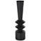Black Metal Modern Vase, 6" x 6" x 22"