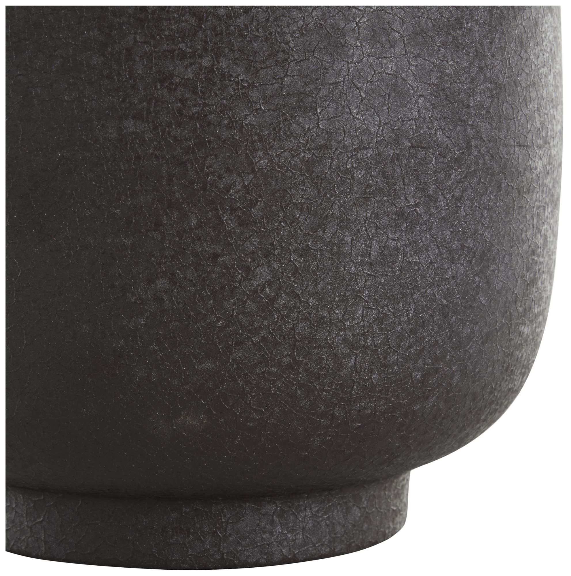 Image 4 Black Metal Modern Vase, 8" x 8" x 12" more views