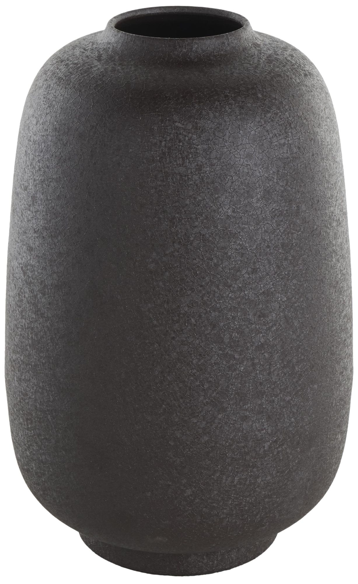 Image 5 Black Metal Modern Vase, 8" x 8" x 12" more views