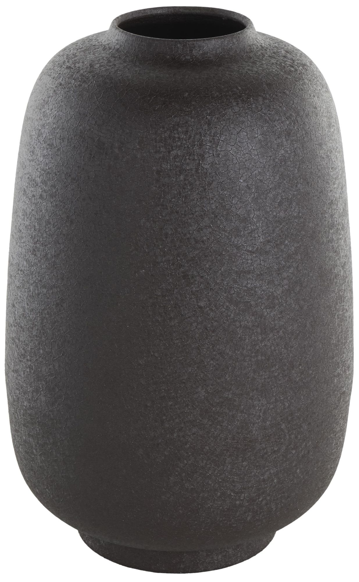 Image 6 Black Metal Modern Vase, 8" x 8" x 12" more views