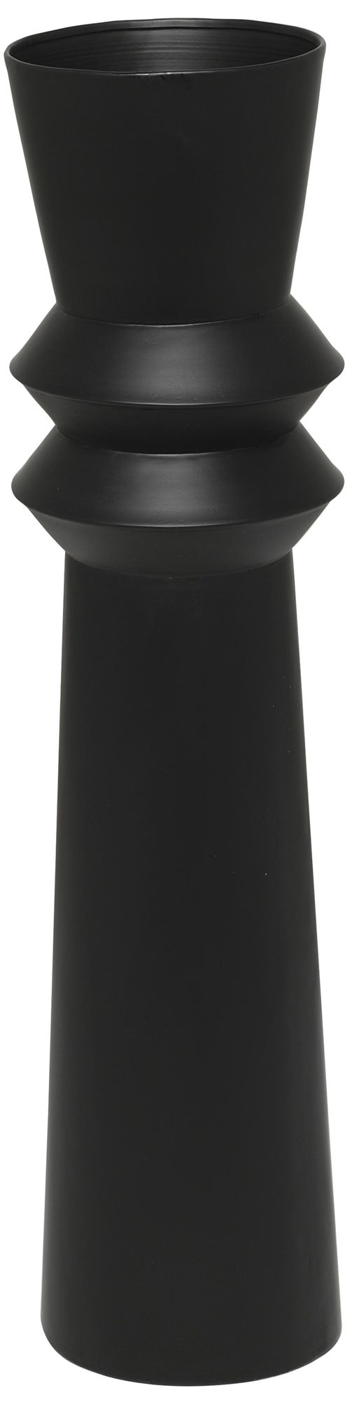 Image 2 Black Metal Modern Vase, 8" x 8" x 32"