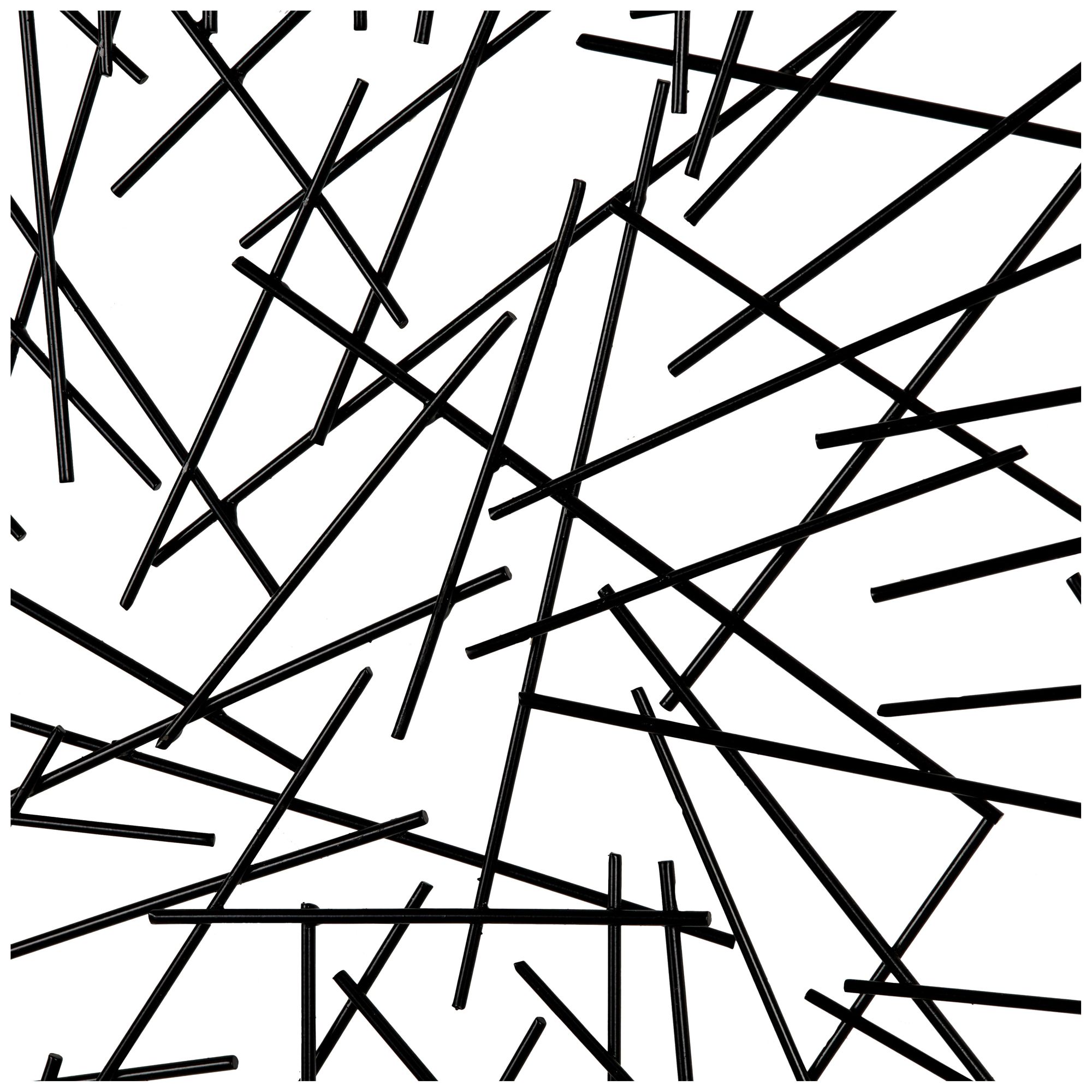 Image 3 Black Metal Modern Wall Decor, 24" x 2" x 25" more views
