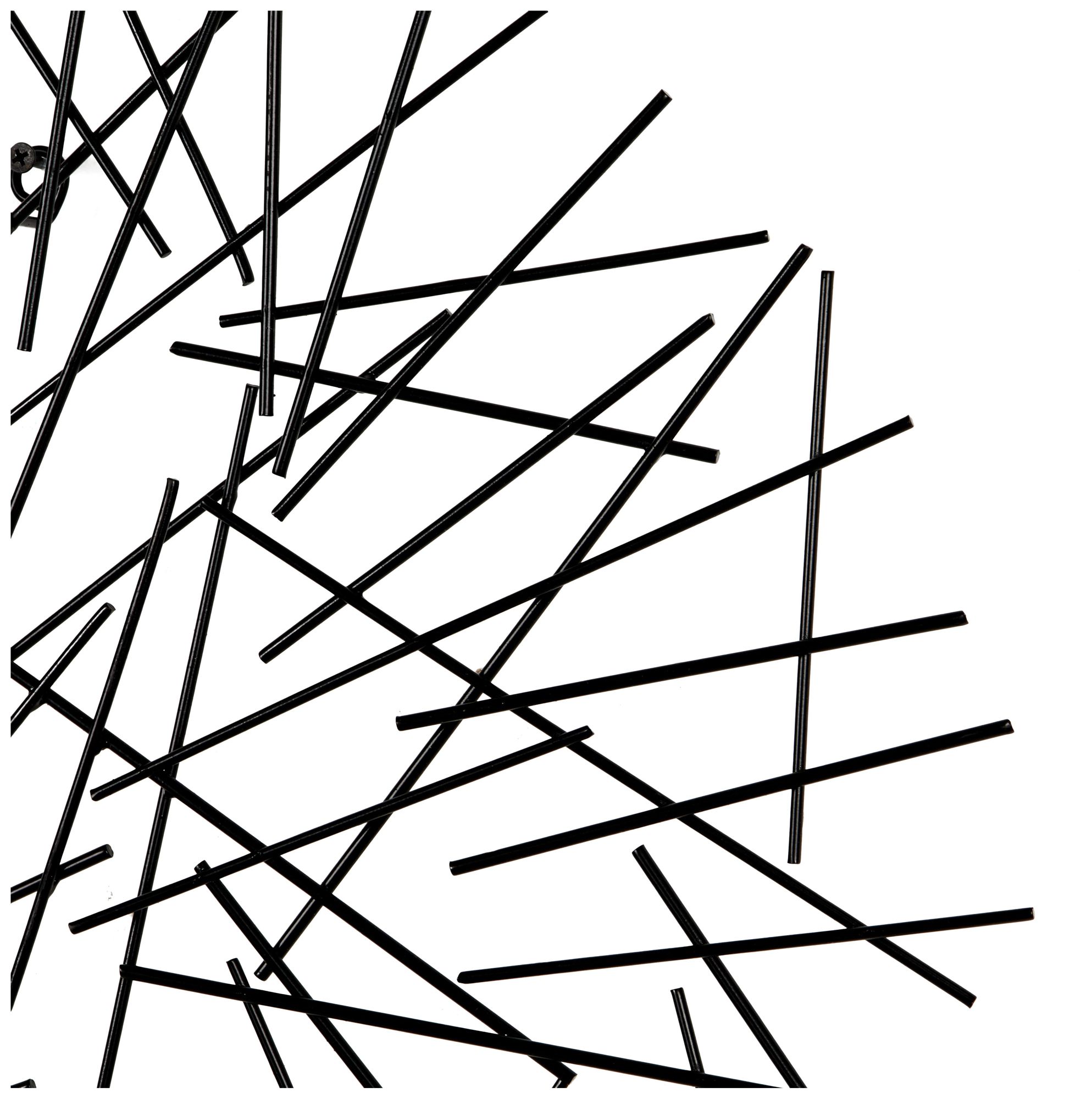 Image 4 Black Metal Modern Wall Decor, 24" x 2" x 25" more views