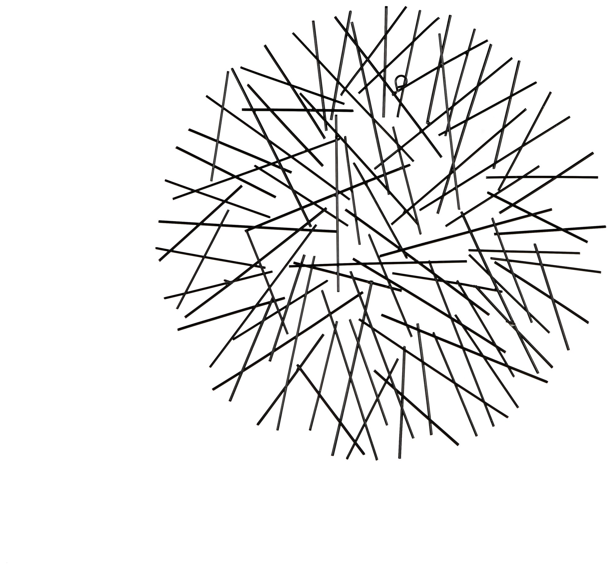 Image 5 Black Metal Modern Wall Decor, 24" x 2" x 25" more views
