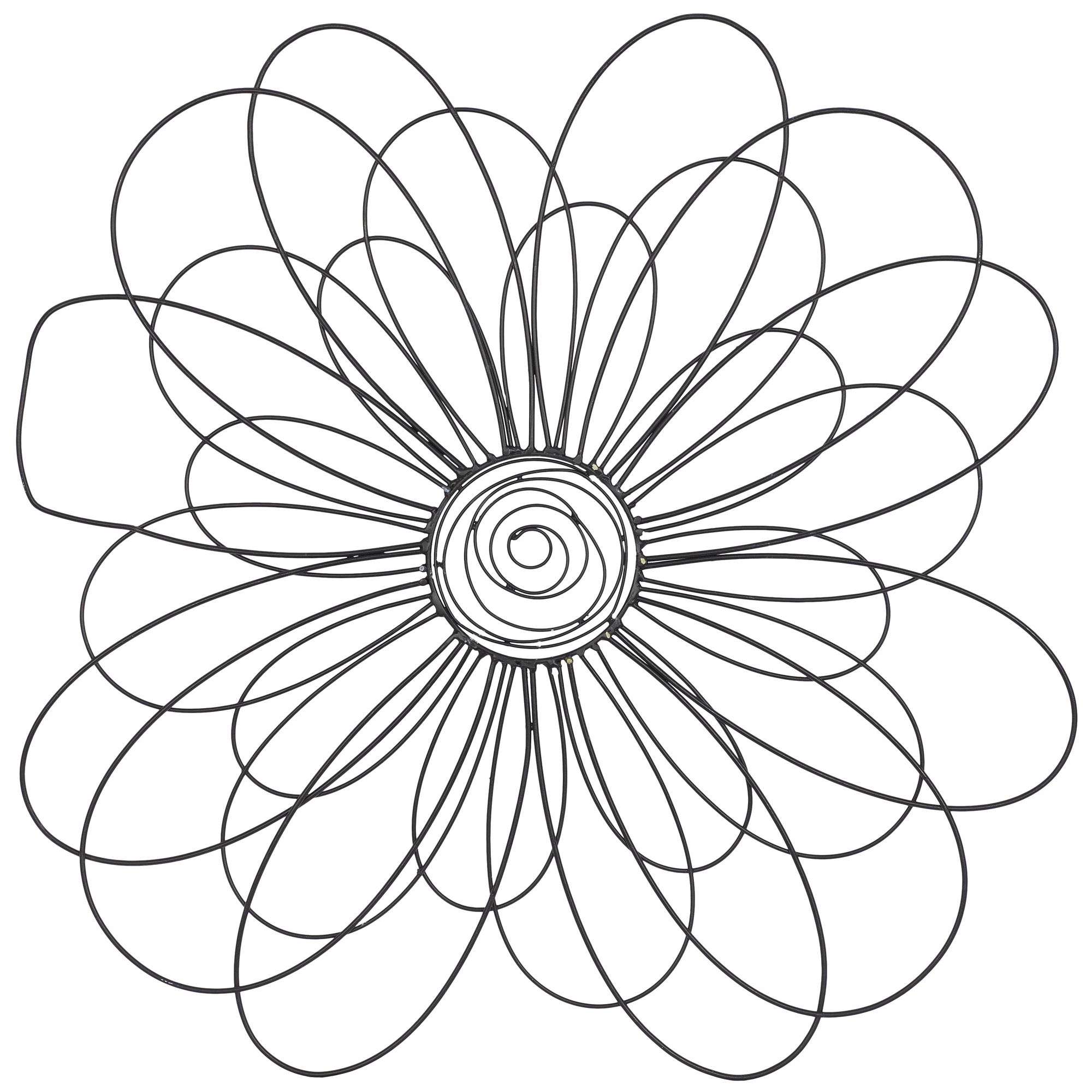 Image 2 Black Metal Modern Wall Decor, 29" x 1" x 29"