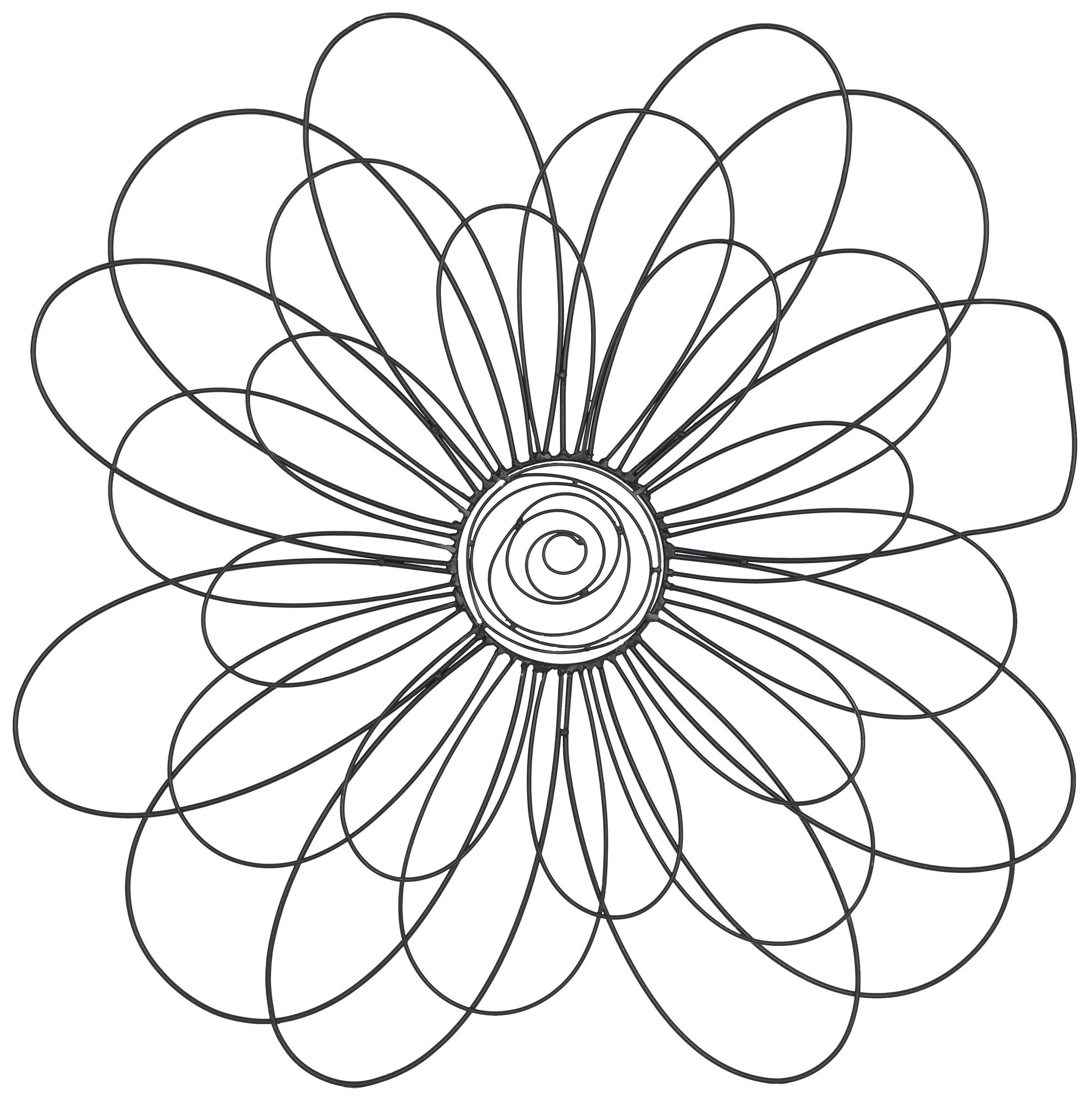 Image 5 Black Metal Modern Wall Decor, 29" x 1" x 29" more views