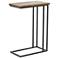 Black Metal Rustic Accent Table, 19" x 11" x 26"